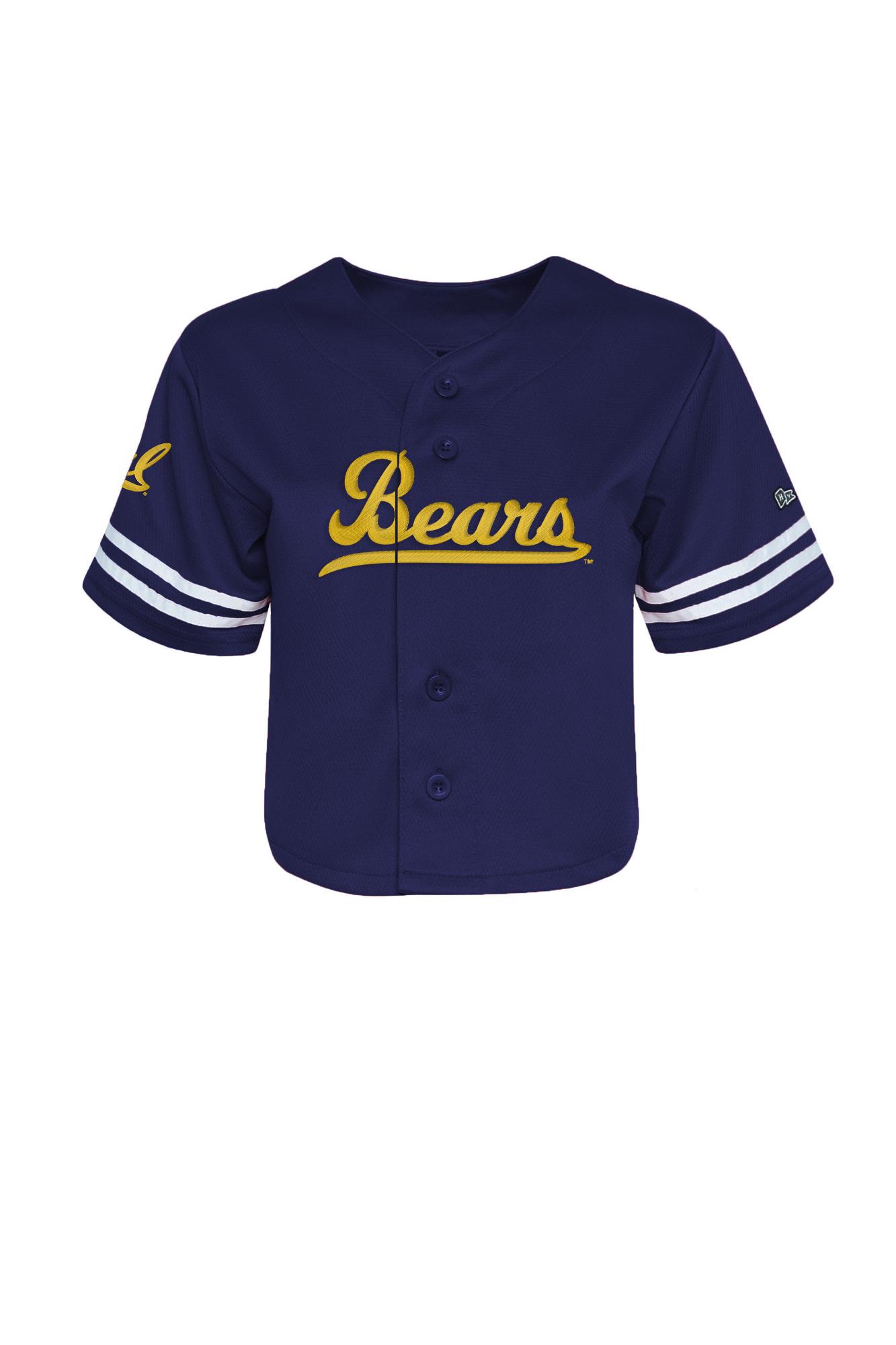 image of: Women's Cropped Baseball Jersey Cal / Bears Logo
