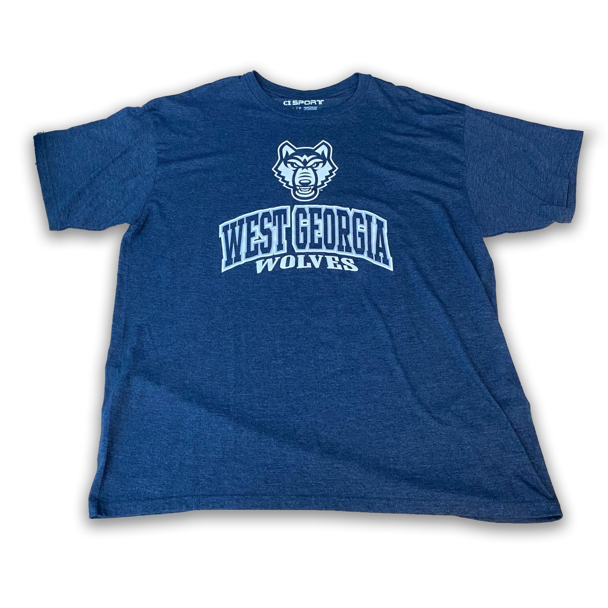 image of: WEST GA WOLVES NAVY HEATHER TSHIRT