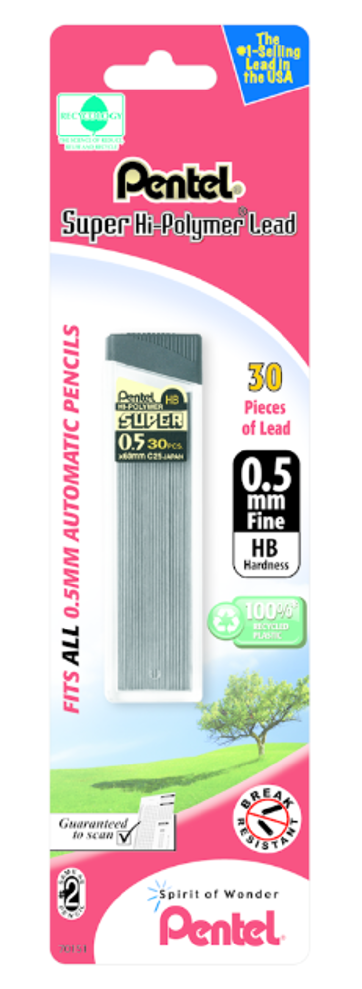 image of: Pentel .5mm Super Hi-Polymer Replacement Lead