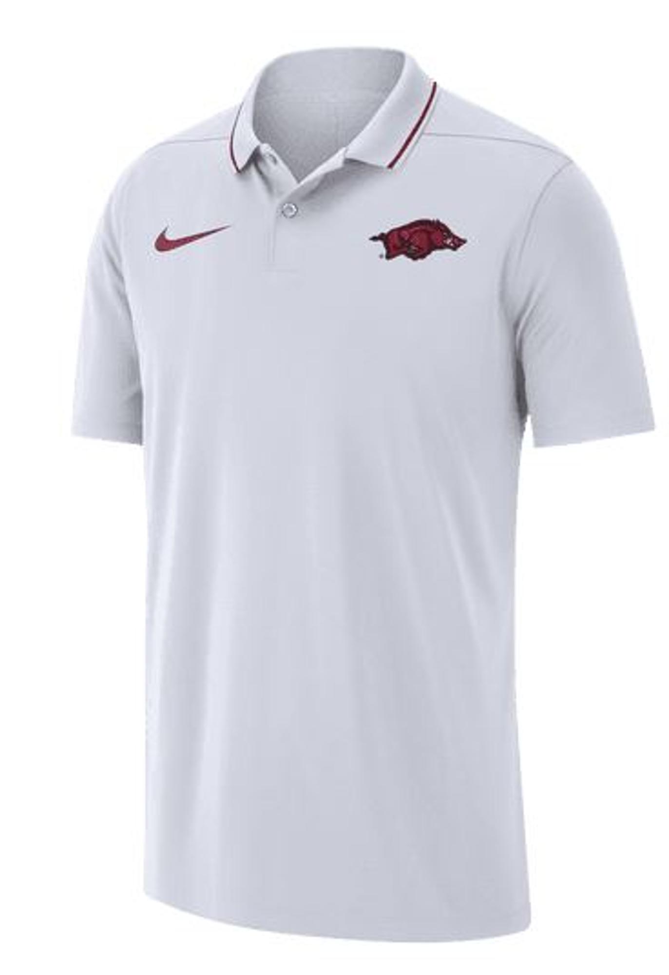 image of: zz Arkansas Razorbacks Nike Down Field Coaches Polo - White