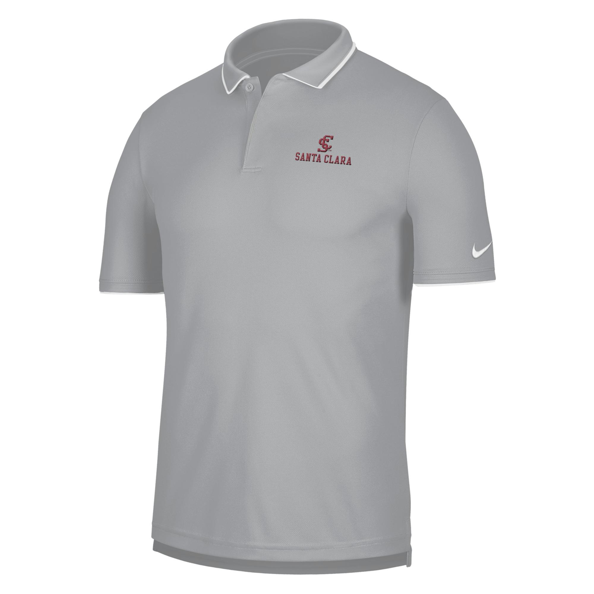 image of: Santa Clara Broncos Nike UV Collegiate Polo, Flat Silver