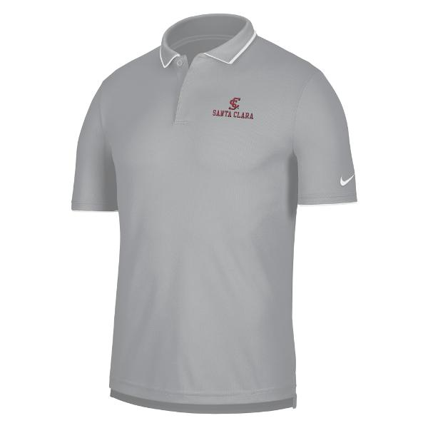 Santa Clara Broncos Nike UV Collegiate Polo, Flat Silver; $65.00