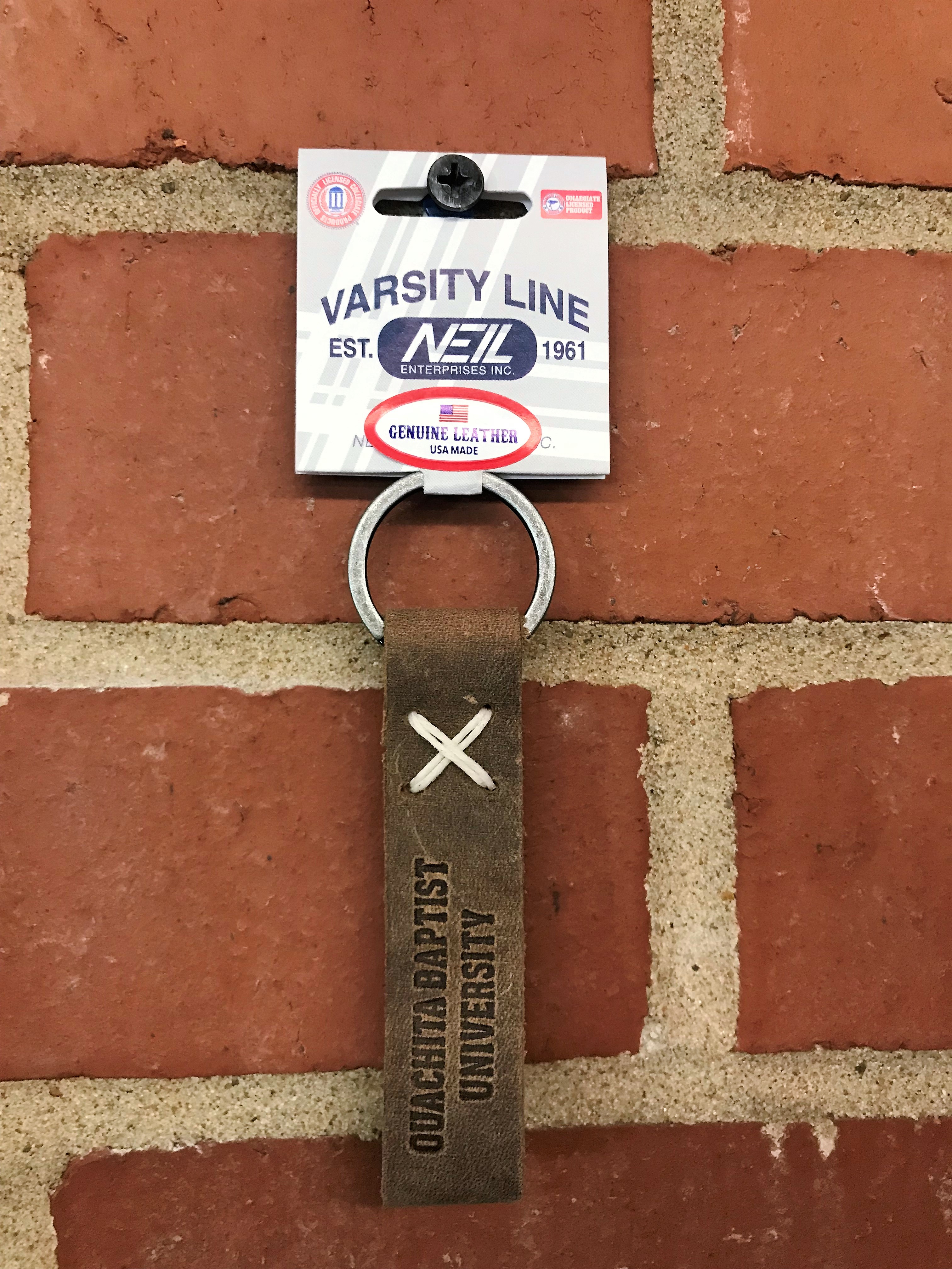 image of: Ouachita Baptist University Leather Key Tag