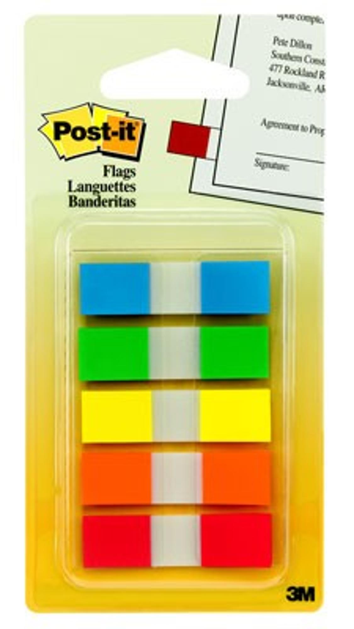 image of: POST-IT FLAGS 5 ASST COLORS
