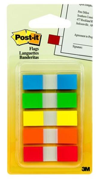 POST-IT FLAGS 5 ASST COLORS; $6.49