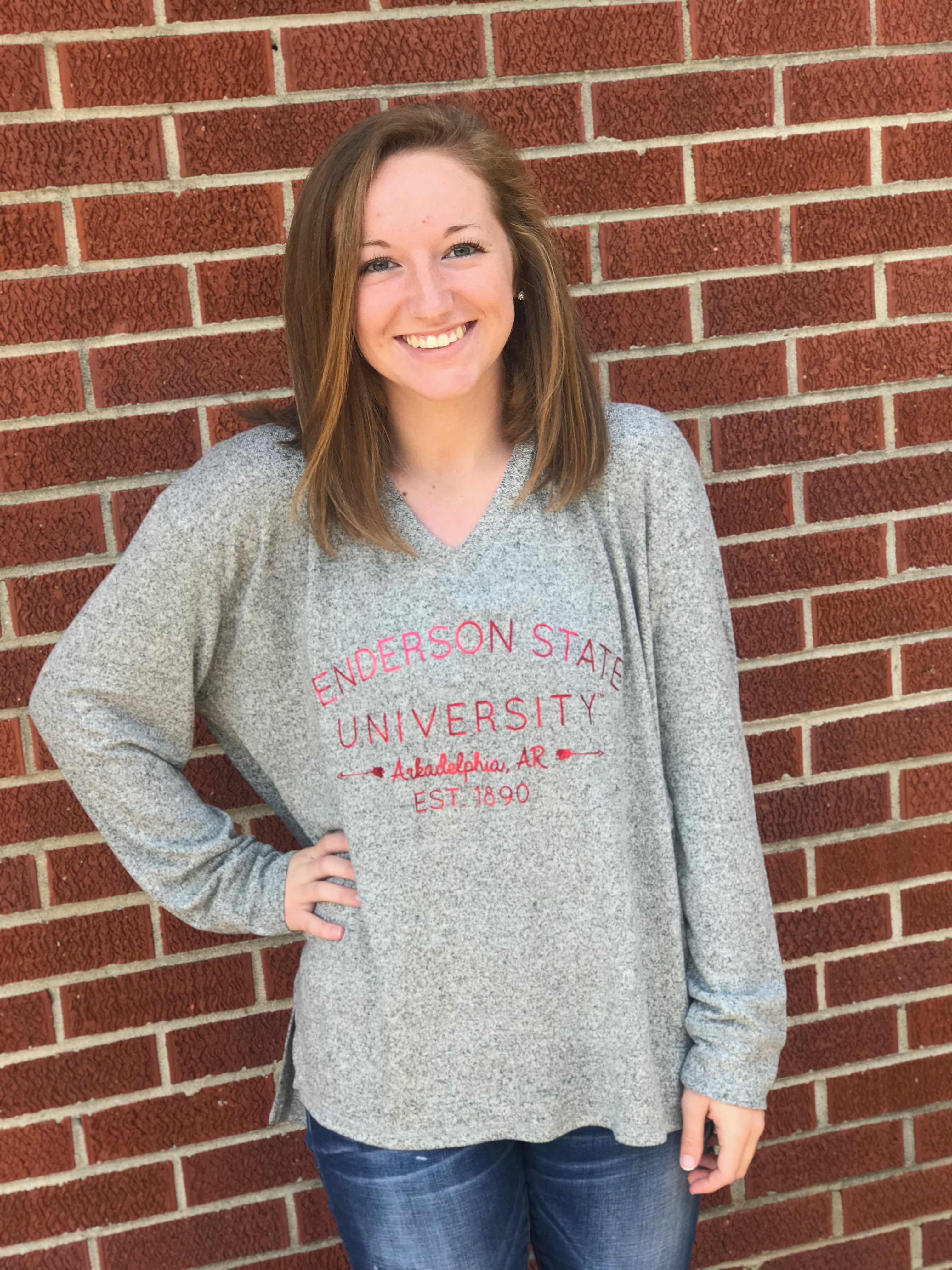 image of: Henderson State Flashy Foil Long Sleeve Vneck