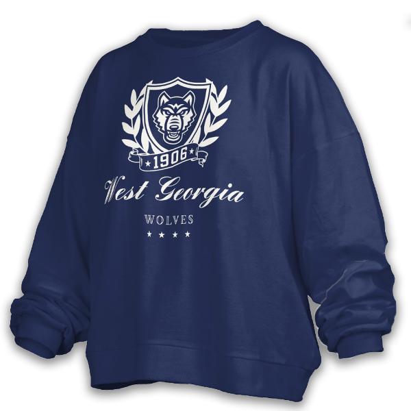 WOLF LOGO UNIV. WEST GA "BIG AUG" CREWNECK; $64.99