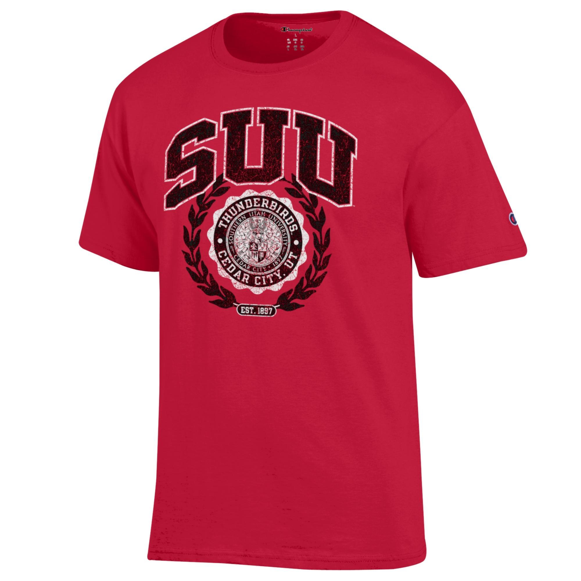 Product image 1 of 1 for CHAMPION TEE RED S/S SOU SEAL 1897CEDAR CITY