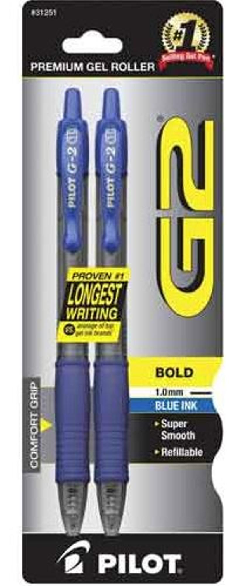 image of: G2 Bold 1.0mm Retractable Pens 2pk
