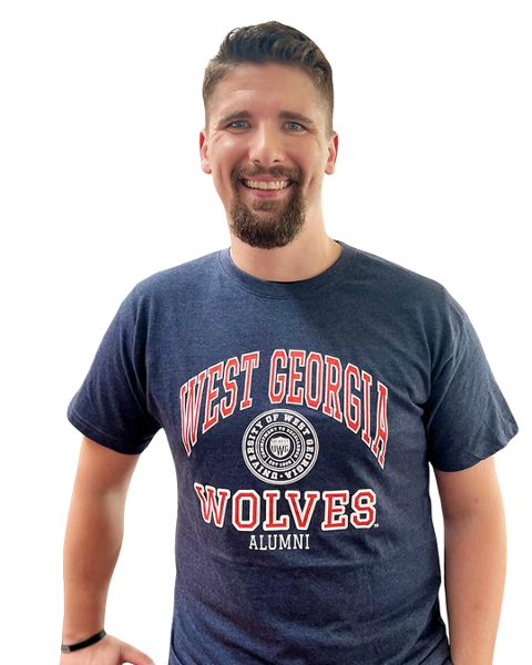 WEST GA WOLVES ALUMNI VINTAGE SEAL SUSTAINABLE TEE; $24.99