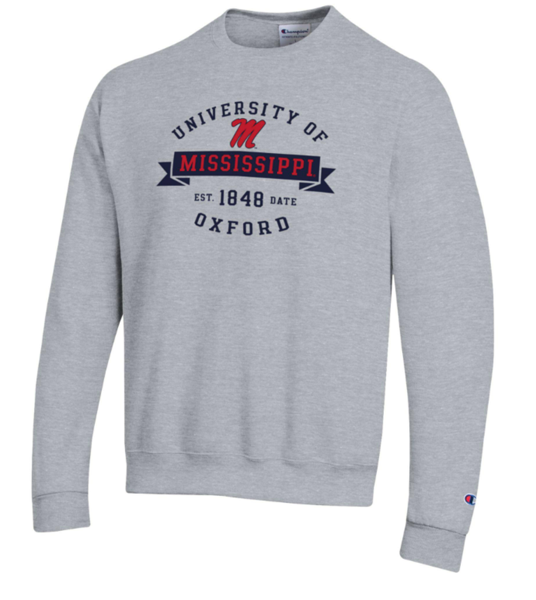 image of: University of Mississippi Banner Crew Heather Grey