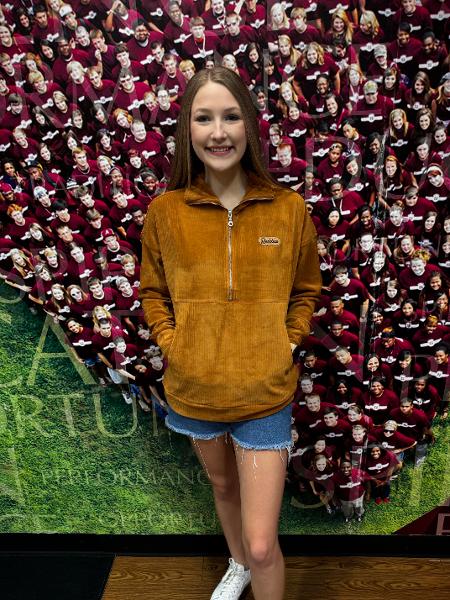 * FINAL SALE * Reddies Patch Carly Corded 1/2 Zip; $59.99