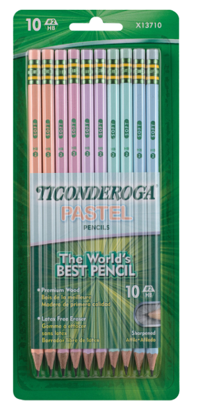 Ticonderoga #2 Woodcase Pencils, 10 Pack, Sharpened; $7.98