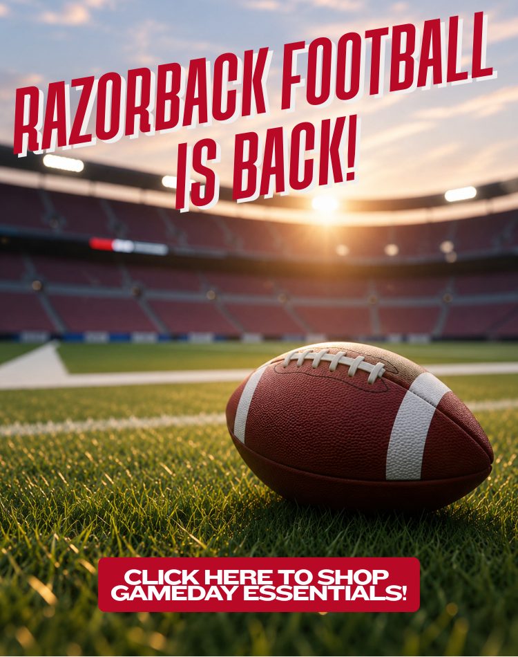 Click to shop Razorback Gameday Essentials!