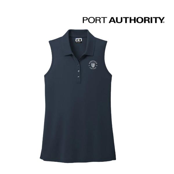 Women's Navy Sleeveless Polo; $49.99