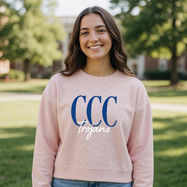 Light Pink Corduroy Crew; $44.99