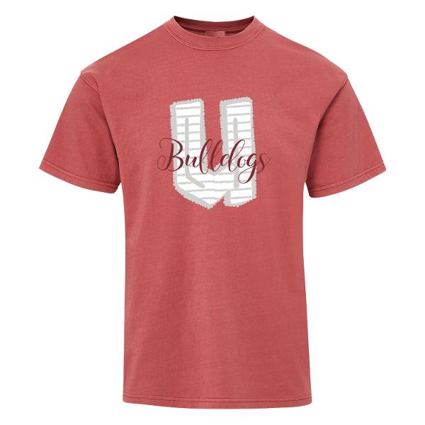 U Bulldogs Lace Print Coastal Color Tee; $24.99