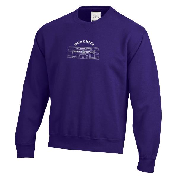 Ouachita Football Big Cotton Tumbled Crew; $59.99