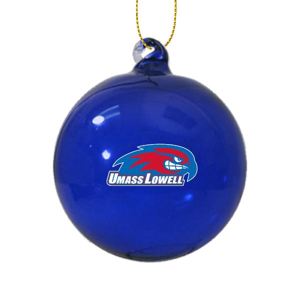 Blue Hand Blown Glass Ornament; $19.99