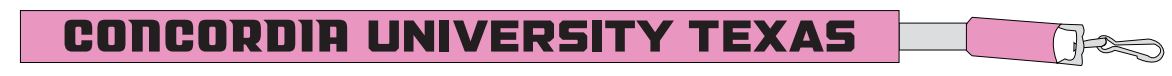 image of: Concordia Texas 3/8" Lace Lanyard - Pink
