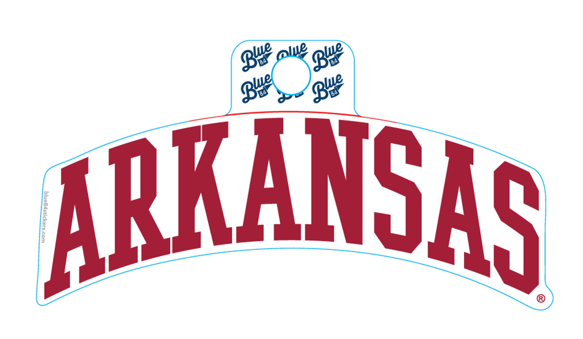 image of: Block Arkansas Arched Sticker