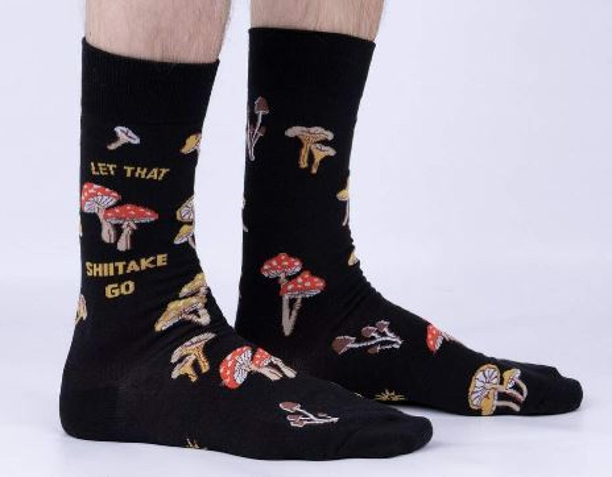 image of: Crew Socks Large - Let that Shiitake Go