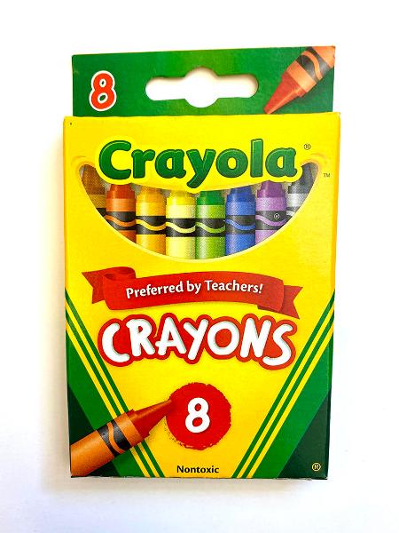 CRAYOLA 8 CT CRAYONS; $1.29