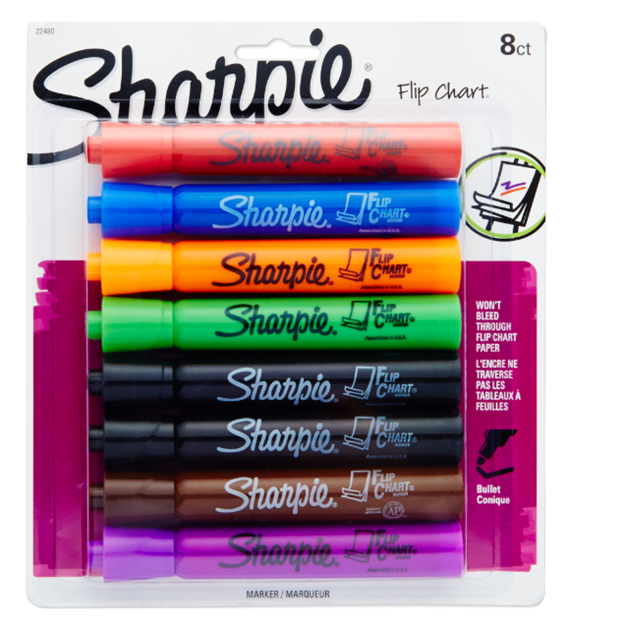 image of: Sharpie Permanent Marker - Asst, Chisel 8pk