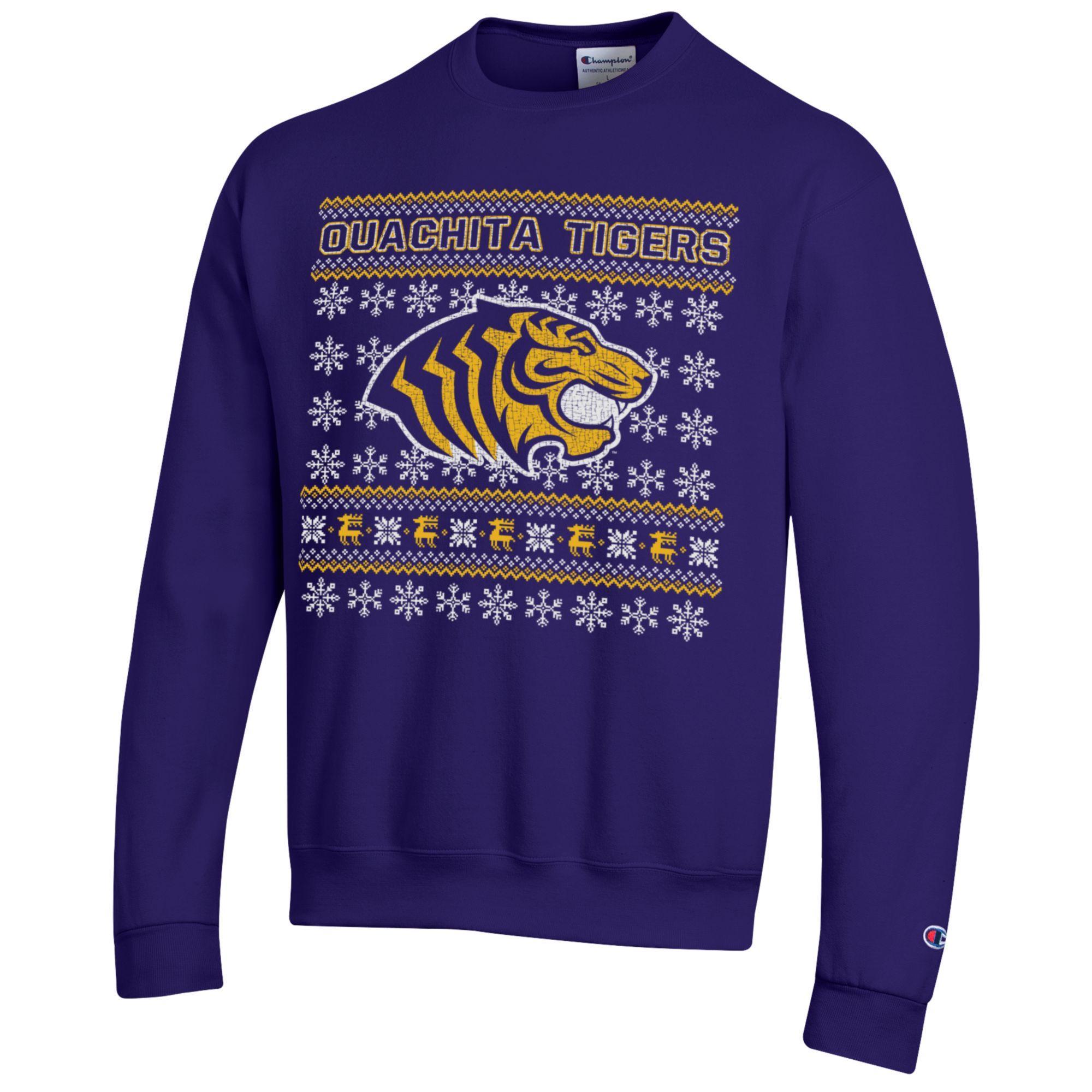 image of: Ouachita Tigers Christmas Powerblend Fleece Crew