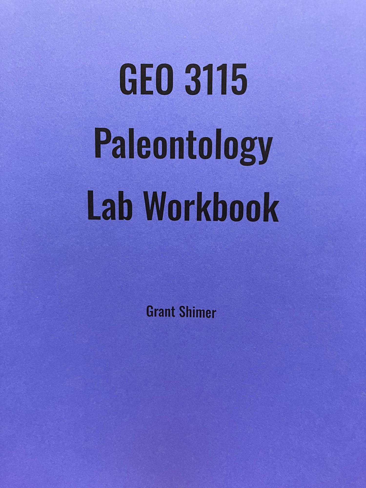 Cover image for GEO 3115 PALEONTOLOGY LAB WORKBOOK