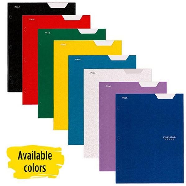 Five Star Four Pocket Laminated Paper Folder, Assorted Colors; $4.98