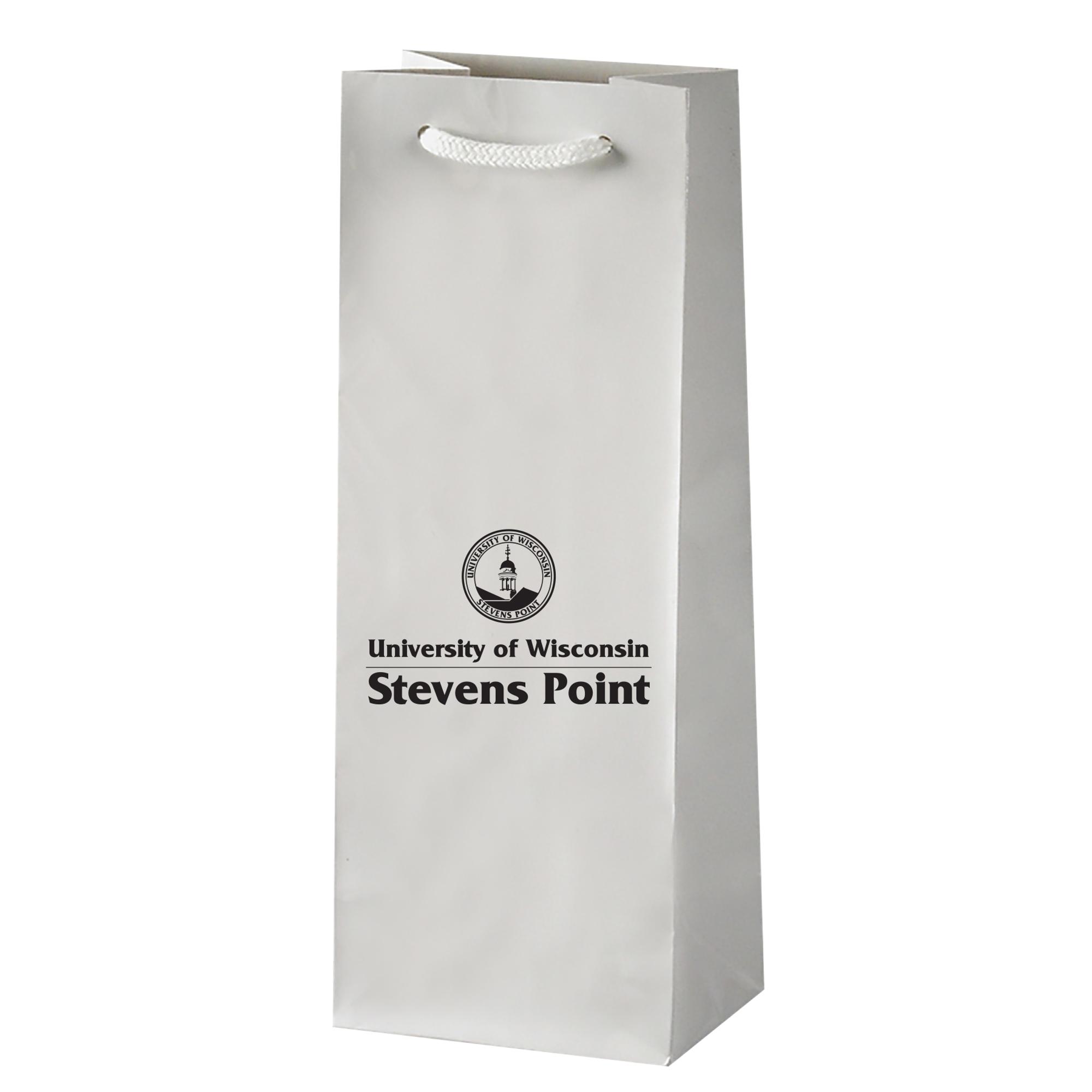 Product image 1 of 1 for Matte Laminated Bottle Tote, White