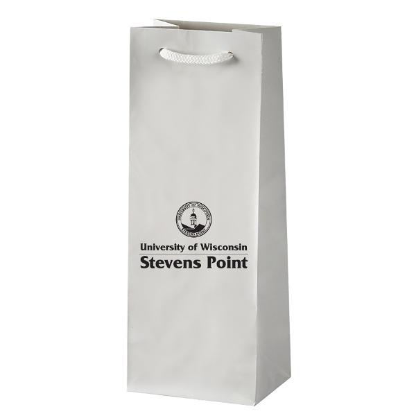 Matte Laminated Bottle Tote, White; $12.98