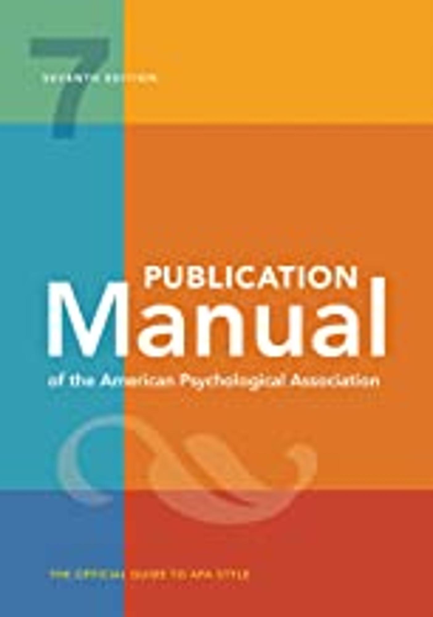 Cover image for PUBL.MAN.OF AM.PSYCH.ASSOC. (PB)