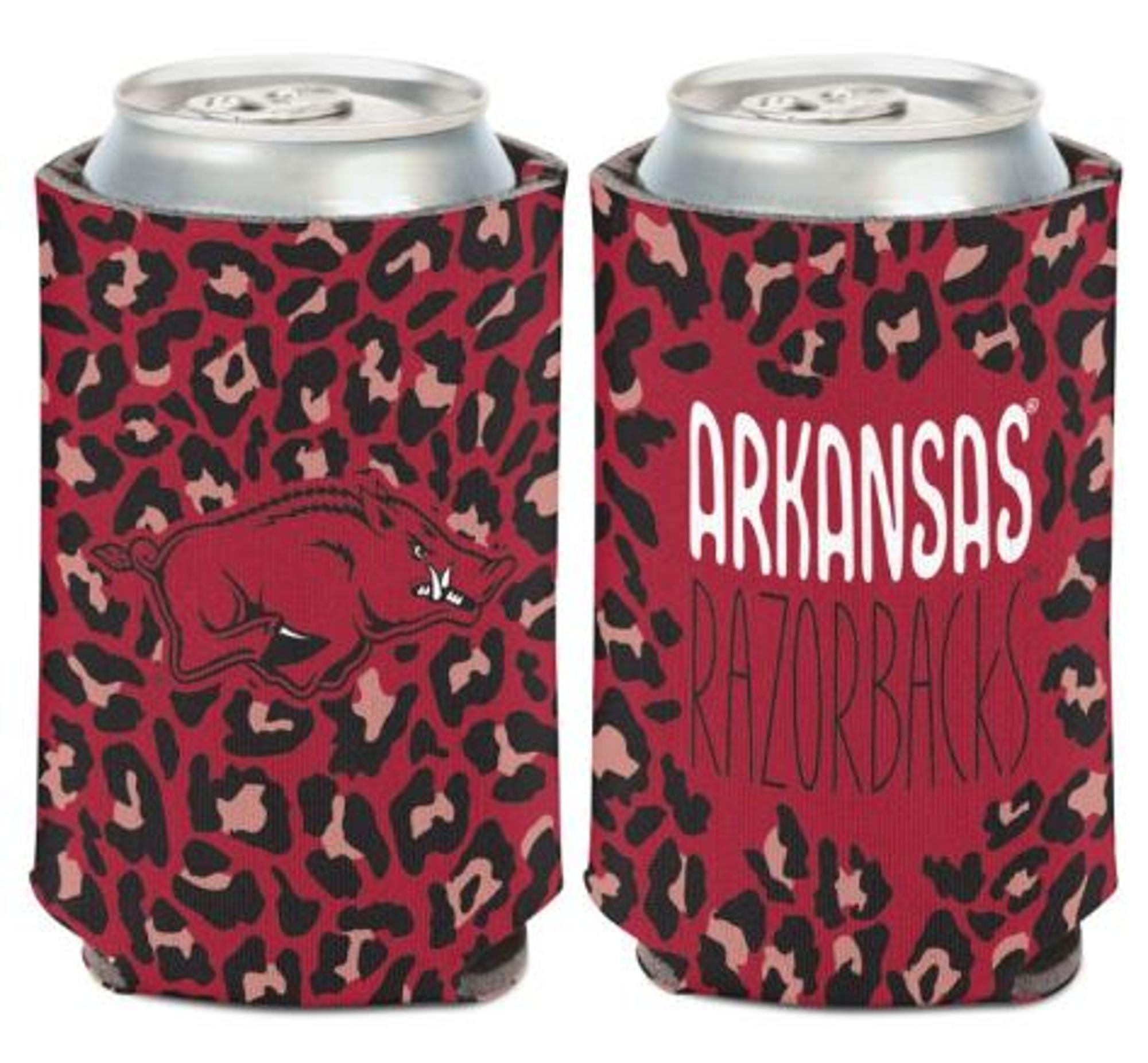 image of: Arkansas Razorbacks Leopard Print Can Coolers