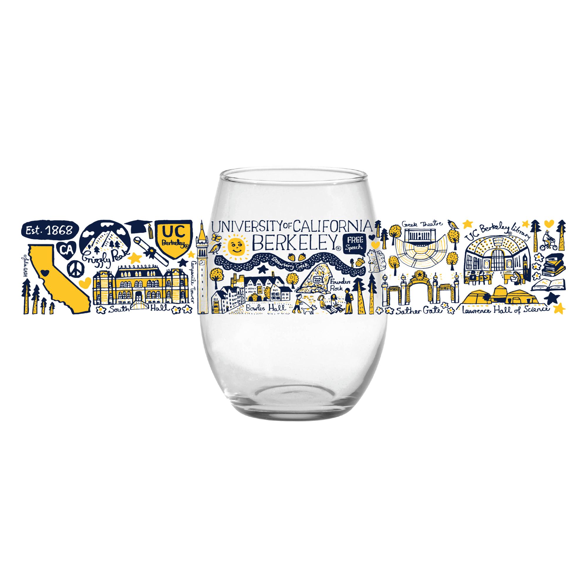 Product image 1 of 1 for Julia Gash Stemless Wine Glass 21 oz. Berkeley Logo