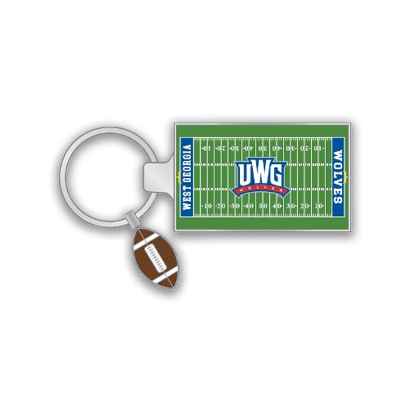 ATHLETICS LOGO FOOTBALL KEY TAG; $19.99