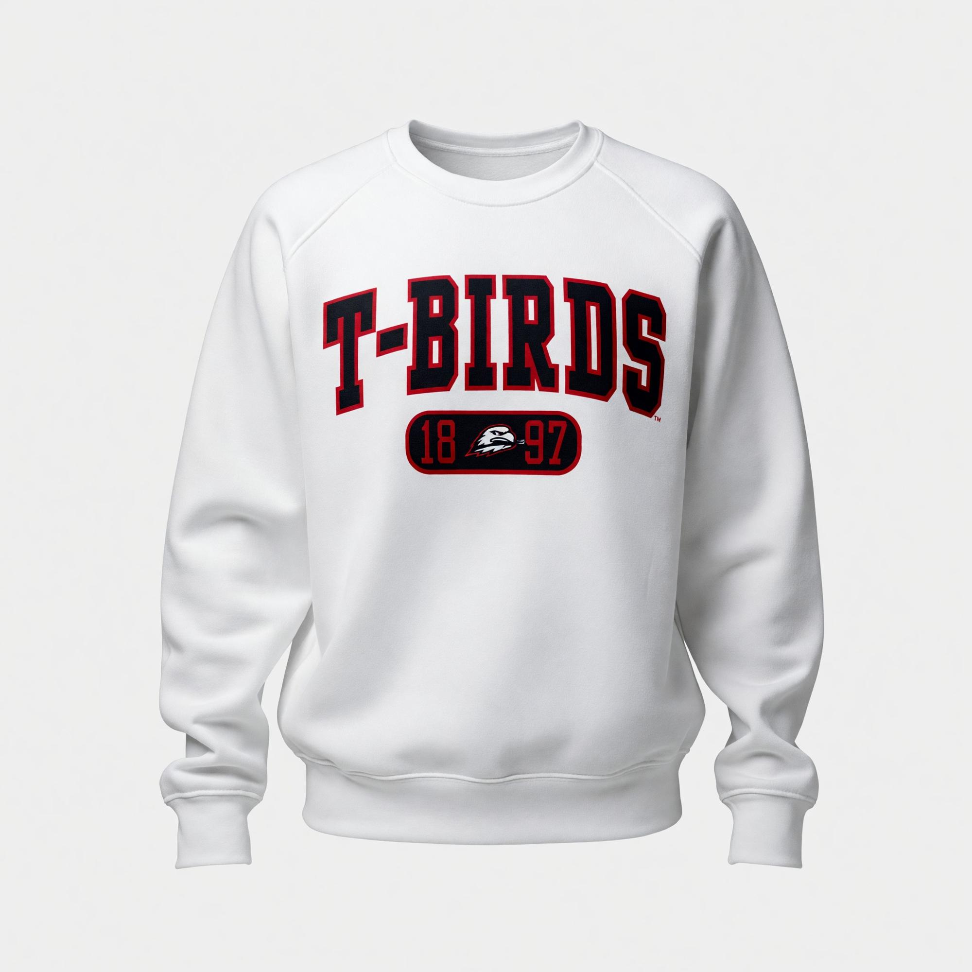 Product image 1 of 4 for League Crew White T-Birds Unisex 1897