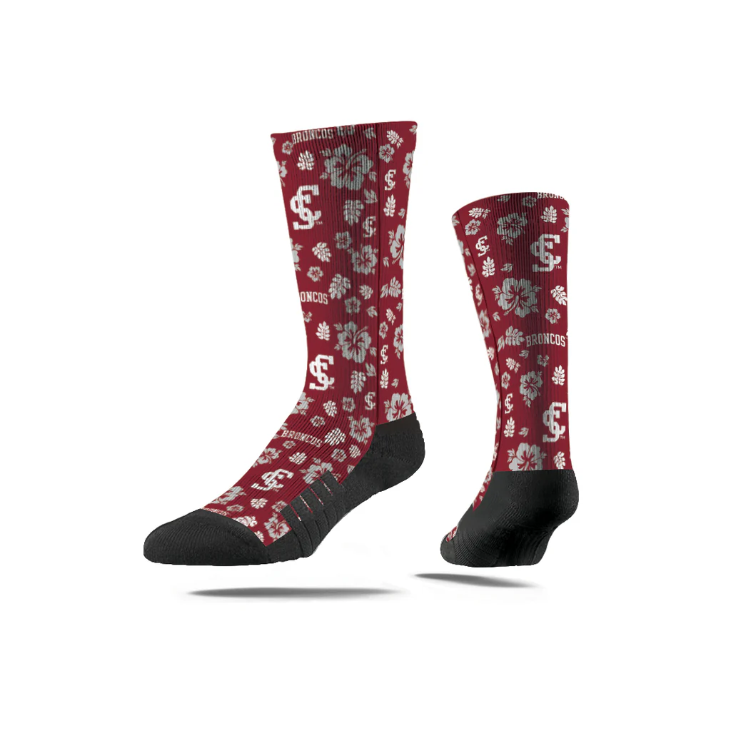 image of: Santa Clara Broncos Strideline Premium Socks, Tropical