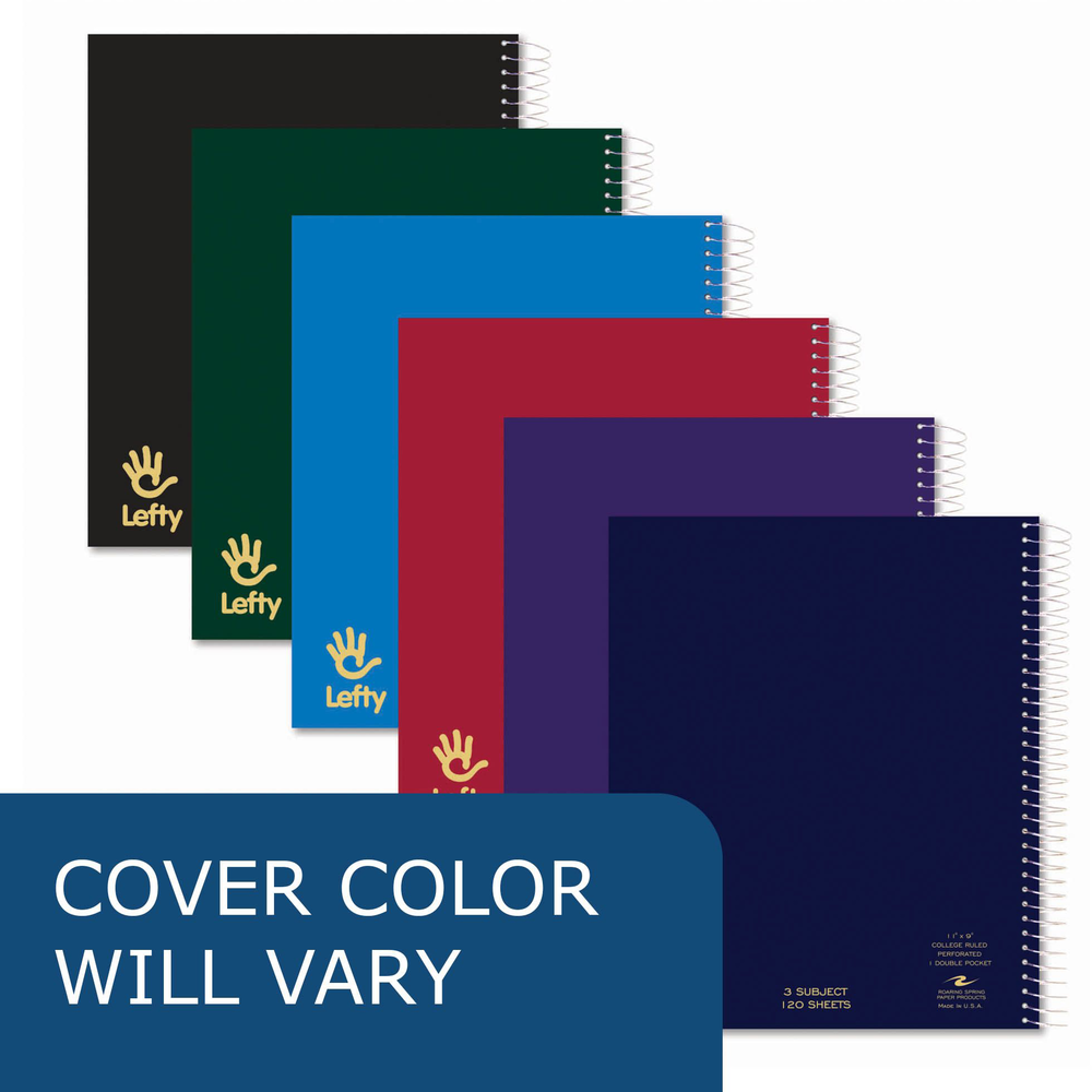 Product image 1 of 1 for LEFTY - Wirebound Notebook - 3 Subject