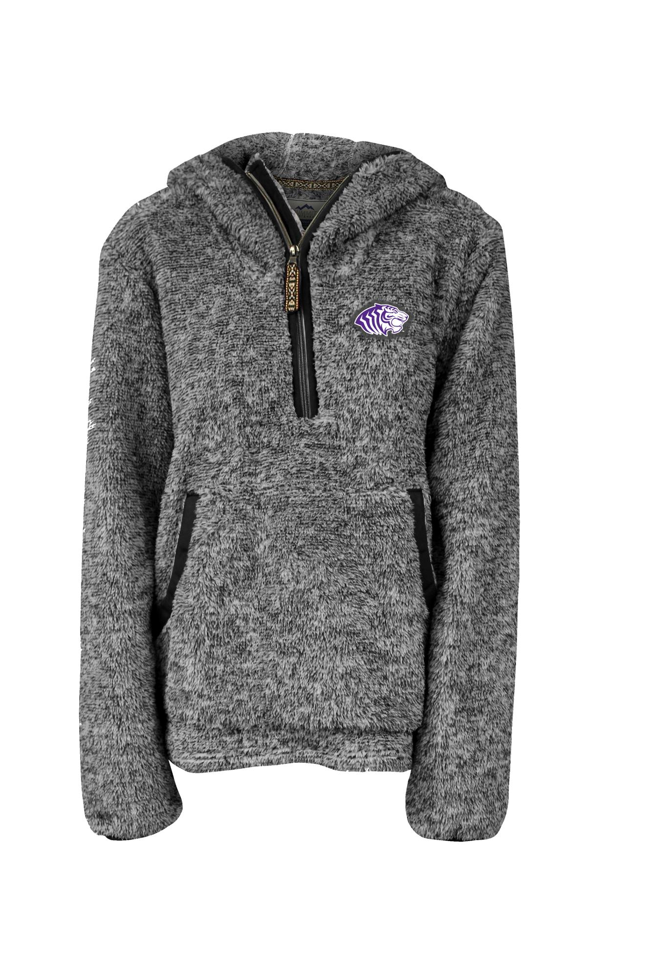 image of: Ouachita Tigers Flecked 1/2 Zip Hood