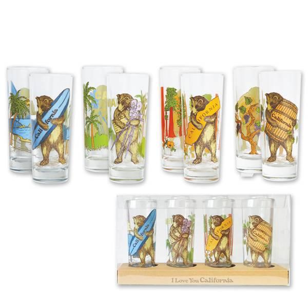 California Bear Glass Shooters, Set of 4; $27.98