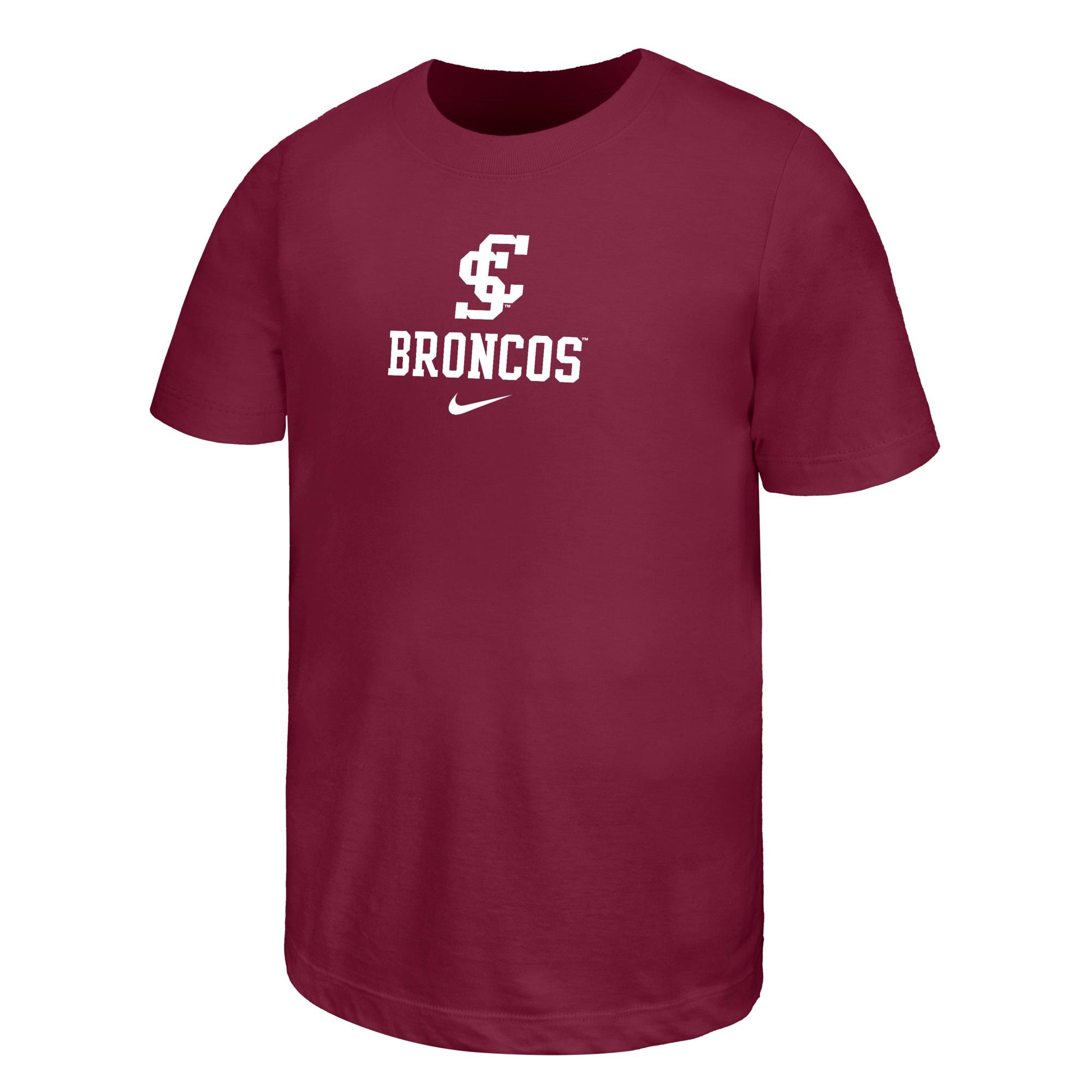 image of: Santa Clara Broncos Nike Youth Core Cotton Short Sleeve Tee, Team Maroon