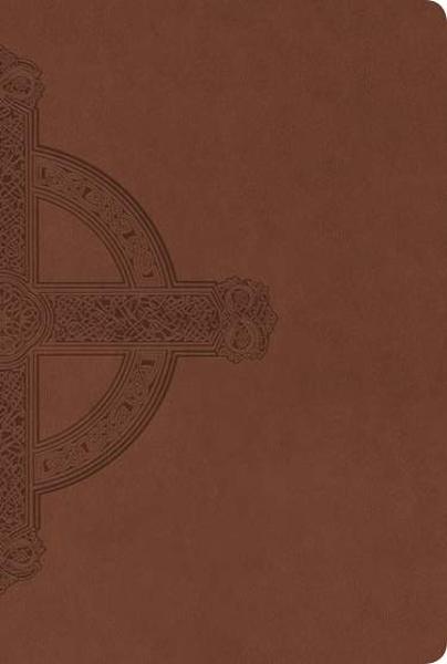 NLT Large Print Premium Value Thinline Bible, Filament Enabled (Leatherlike, Brown Celtic Cross) - Large Print; $22.99