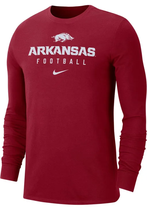 image of: Arkansas Razorbacks Nike Legends Football Long Sleeve Tee - Team Crimson