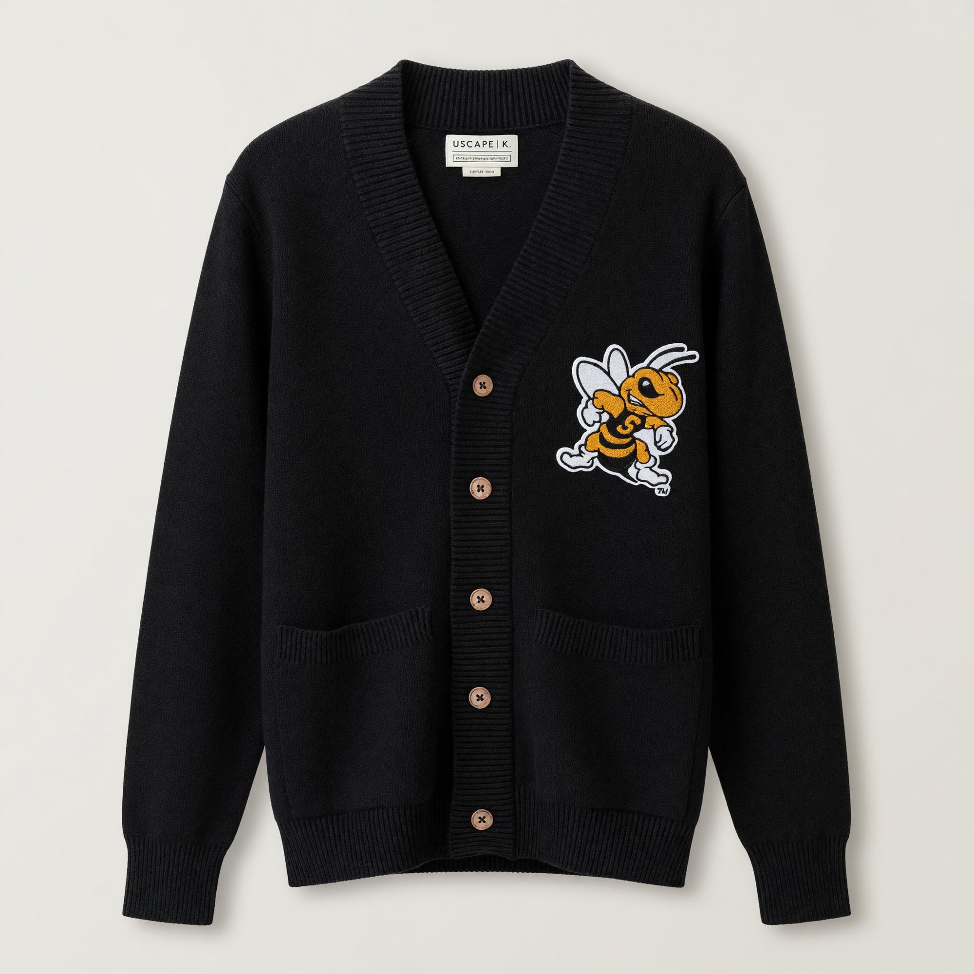 Product image 1 of 1 for CARDIGAN - USCAPE BLK BUTTON UP "MASCOT"