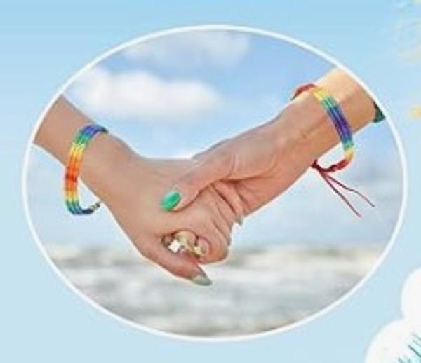 PRIDE Braided Rainbow Bracelet; $1.00