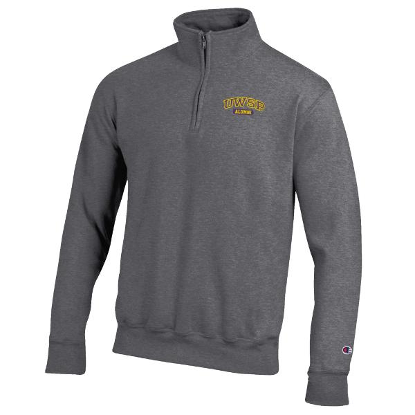 UWSP Champion Powerblend Quarter Zip Jacket, Charcoal; $79.98