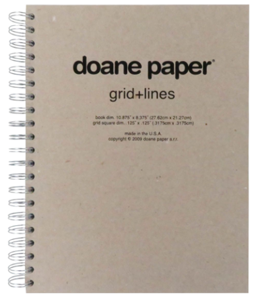 Doane Paper Grid+Lines Notebook; $17.99