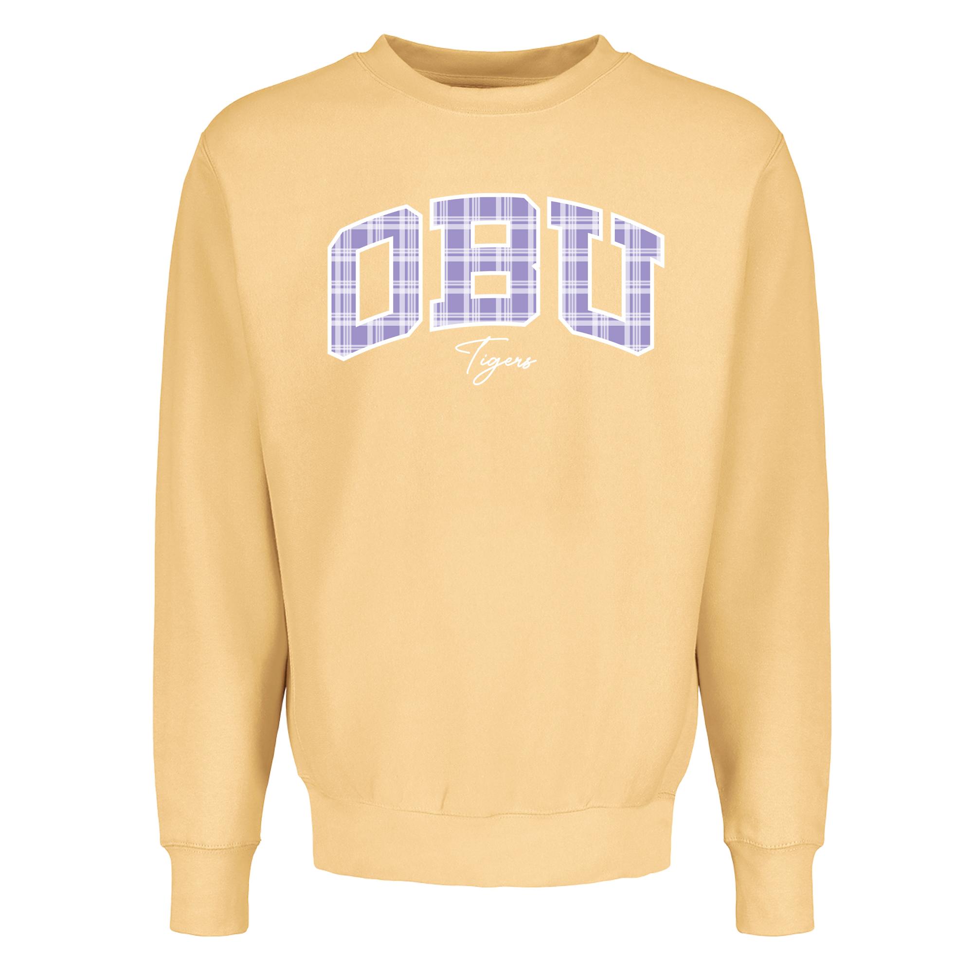 Product image 2 of 2 for OBU Tigers Plaid Applique Pro-Weave Crew Sweatshirt